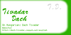 tivadar dach business card